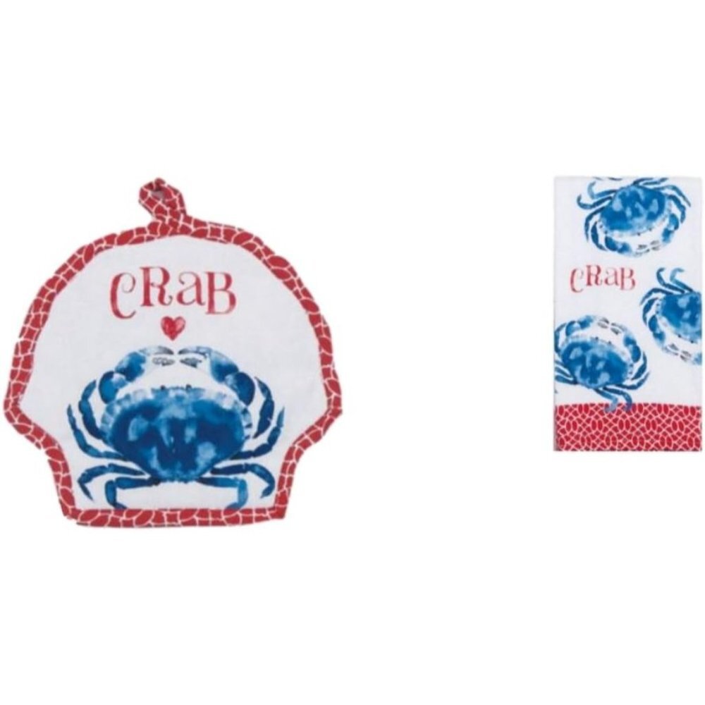 Kay Dee Designs (2) Piece Crab Set - Pot holder/Terry Towel